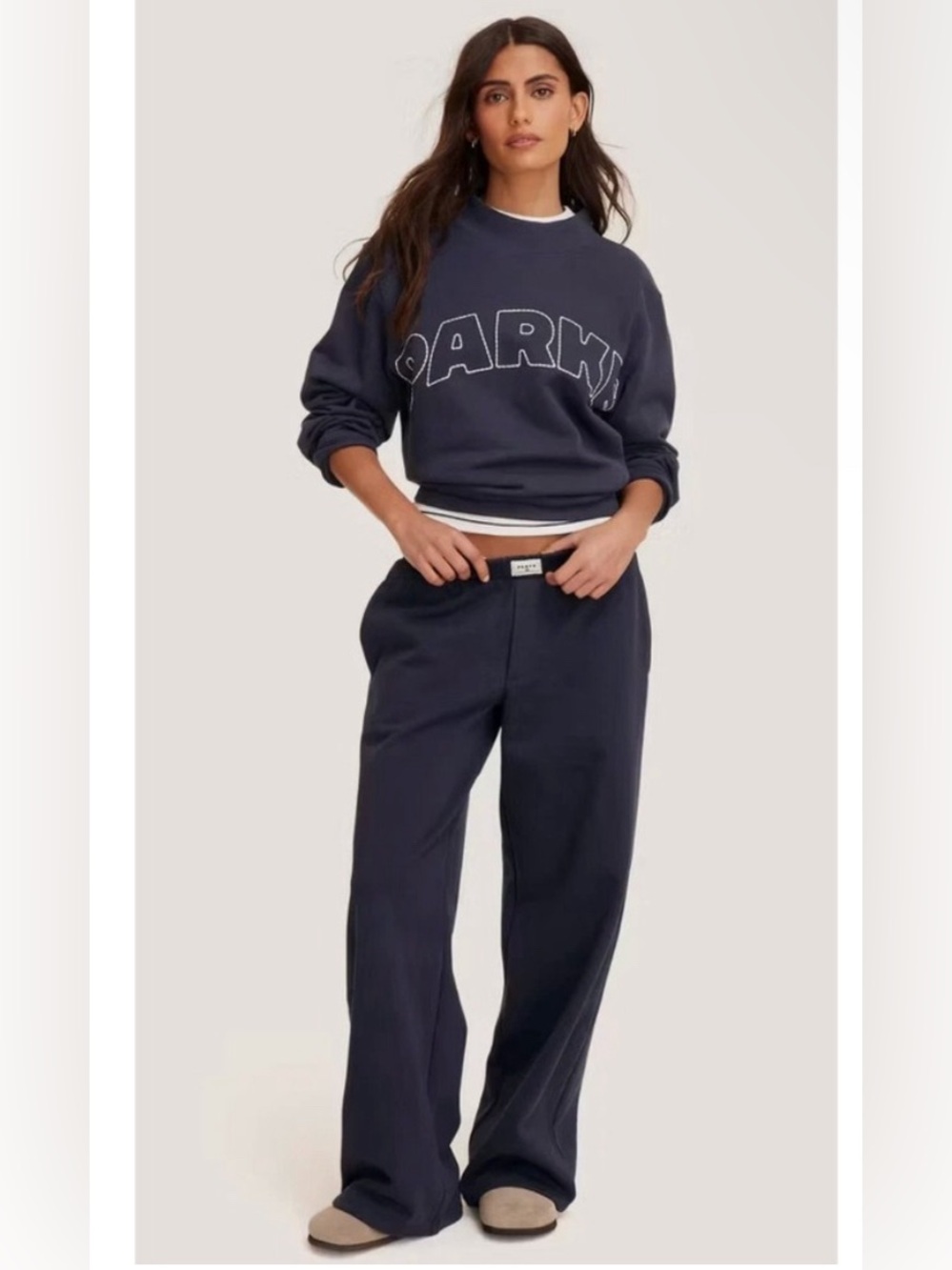 NWT Parke x Target High Rise Boxer Sweatpants Navy XXL Wide Leg Lounge Athleisur